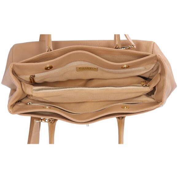 CHANEL Executive Tote Shoulder Bag A15206 Tan Grained Calf Leather - Picture 14 of 15